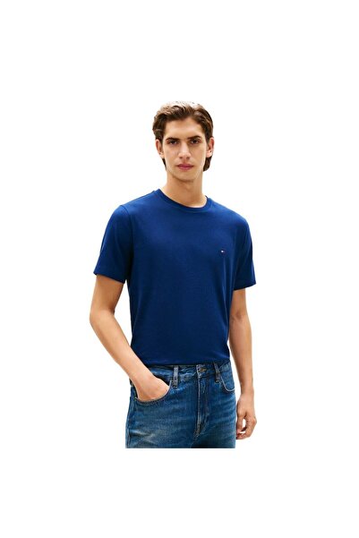 Tommy Hilfiger Tricou ESS ΕΠΟΧΙΑΚΟ ΜΟΝΟΧΡΩΜΟ ΜΠΛΟΥΖΑΚΙ ΚΑΝΟΝΙΚΗΣ ΓΡΑΜΜΗΣ