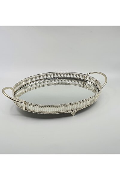 UBİ Metal aynalı tepsi oval küçük