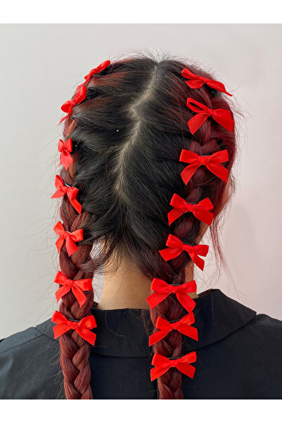 Take Two By Styli Pack of 15 - Red Bow Hair Clips