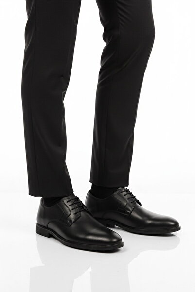 Aspor Black Genuine Leather Men's Classic Shoes