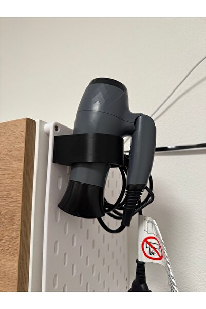 DU&ER Skadis Compatible Hair Dryer Holder – Pegboard Wall Panel Organizer Hanger
