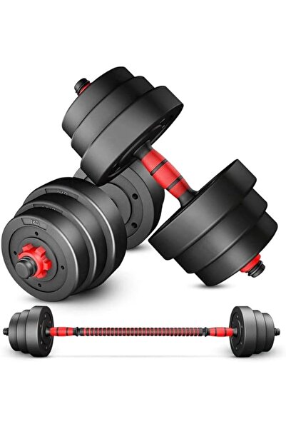 AGD مجموعة أوزان دمبل قابلة للتعديل 3 في 1، مجموعة دمبل 20 كجم مع قضيب توصيل ...