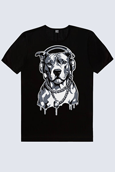 ROCKANDROLL تي شيرت كولييلي بييت للرجال بأكمام قصيرة باللون الأسود