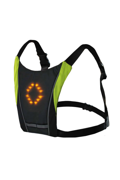 RYDE Vestă de siguranță reflectorizantă cu indicatori LED controlată de la di...