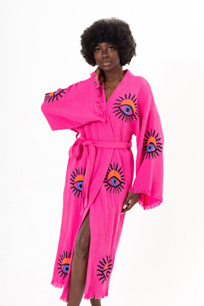 Denizli Kimono 100% قطن موسلين كيمونو، قفطان جونس جوي مطبوع، كيمونو، ملابس من...