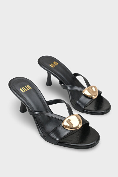 LOJO Tocuri de damă Gold cu cataramă Daily papuci Dorsley Black