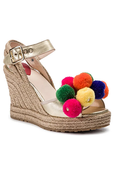 Love Moschino Sandale damă - Platformă Espadrile - mărime 37 - Bej Piele Natu...