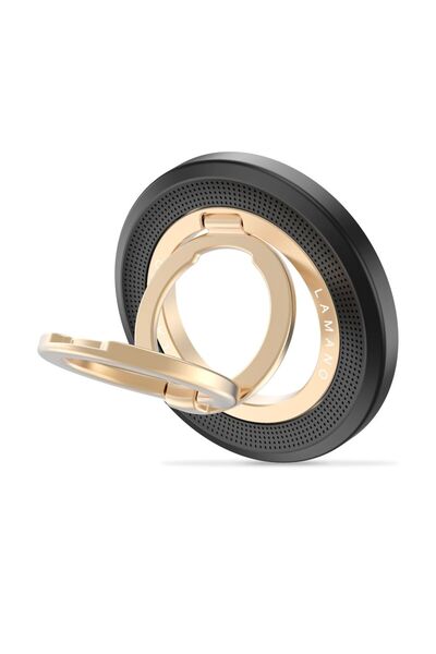 Tech-Protect MMR700 Lamano MagSafe Magnetic Phone Ring Stand 360 Black/Gold