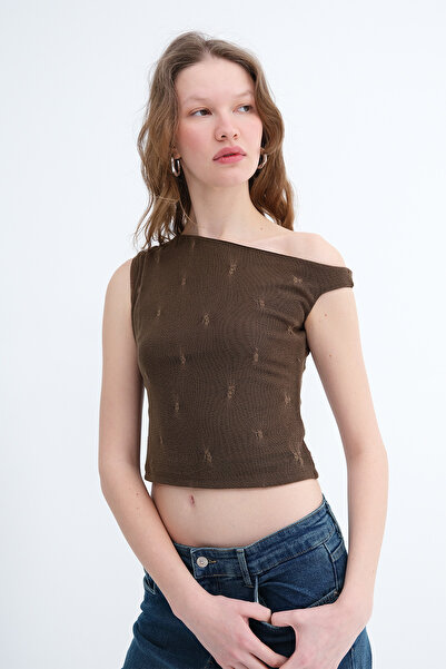 Addax Asimetrik Yaka Bluz A18157