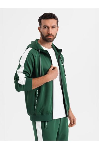 OMBRE Ανδρικό Σετ Φόρμας Jogger Z118 – Άνετο, Ελαστικό Σκούρο πράσινο