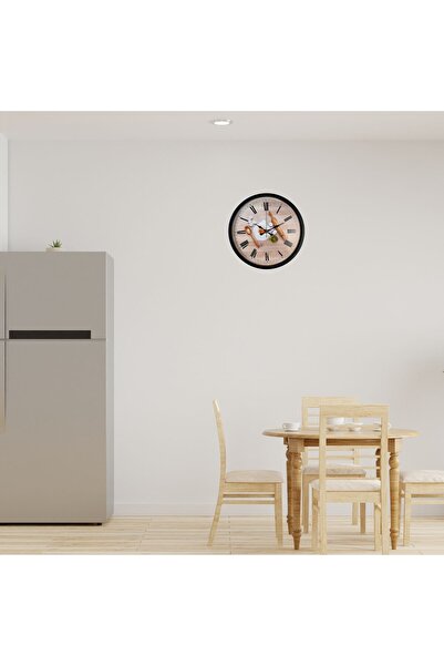 Leyaton Chef Kitchen Black 36 cm Decorative Wall Clock Rvryt-Rs345