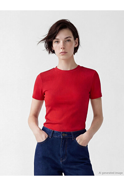 LC Waikiki Γυναικείο μπλουζάκι Özmarka New Season ψηλός λαιμός