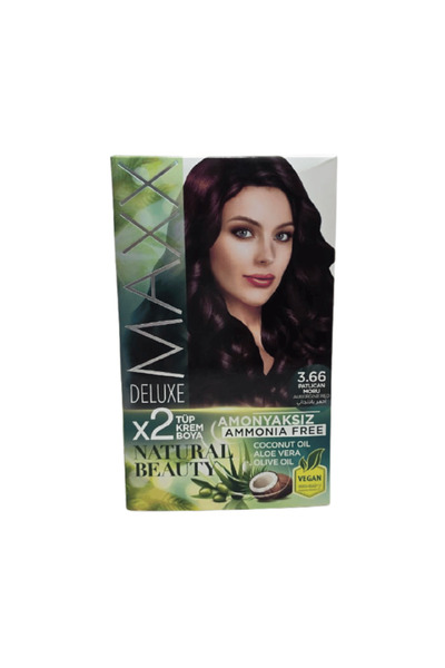 Maxx - صبغة شعر خالية من الأمونيا ( أحمر باذنجاني 3.66 )