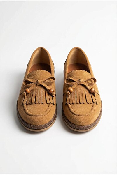 Adım Dünyası Pantofi de damă cu ciucuri cu șireturi loafers confortabili de z...