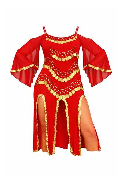 Dandasha Store Free Size red Dance Dress Suitable for Size M to XL