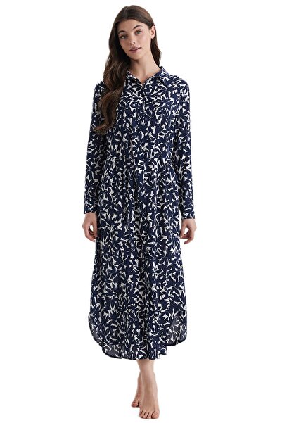 Penyemood bumbac moale Rochie albastră pentru femei Mood PM9635