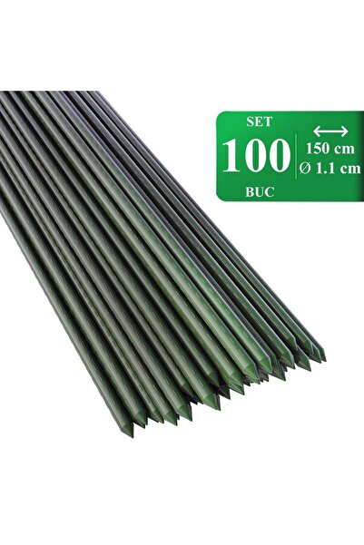 Artool Set 100 araci/suport pentru rosii, castraveti, fasole, metal + PVC, ve...