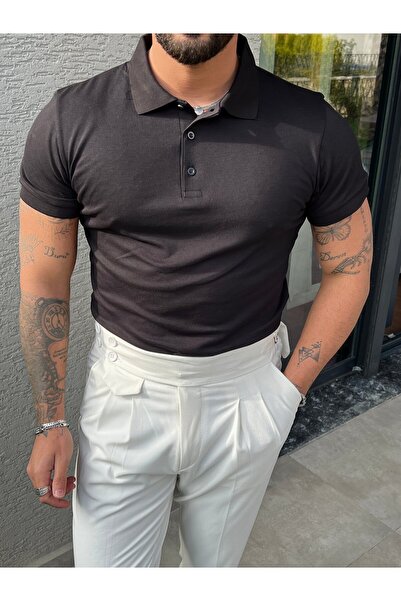 OUTFİT MAN Βασικό μπλουζάκι πόλο μαύρο