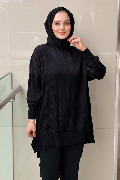 Nuss Ribanalı Jakar Tunik