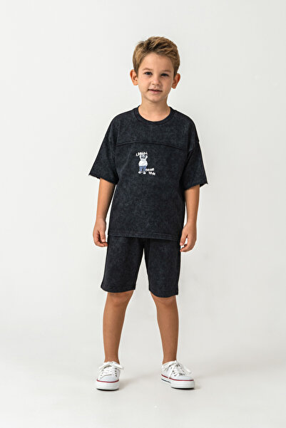 ROLY POLY Two pieces set with t-shirt and shorts for boys, Black