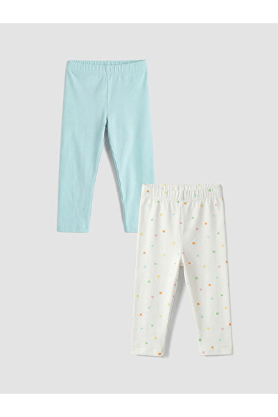 LC Waikiki Colanți pentru fete cu talie elastică cu imprimeu - Pachet de 2 # ...