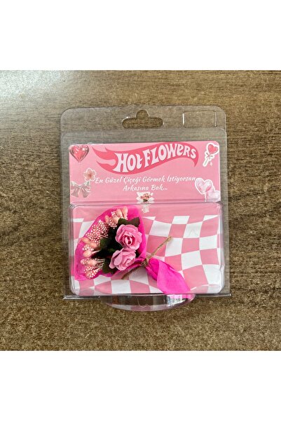 RedBlack Garage HOT FLOWERS AYNALI MİNİ ÇİÇEK BUKETİ KİŞİYE ÖZEL HEDİYE PEMBE