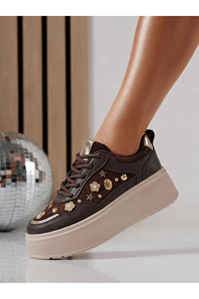 Zaira Γυναικεία καφέ Σουέτ οικολογικά Δερμάτινο Αθλητικό παπούτσι Diana2 #245...