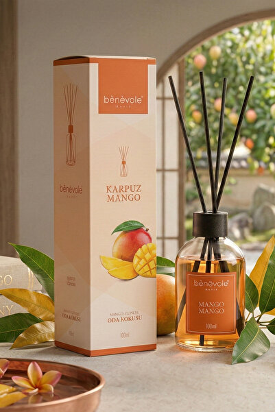 Benevole Karpuz Mango Bambu Çubuklu Oda Kokusu 100 ml | Karpuz, Mango, Çiçeks...