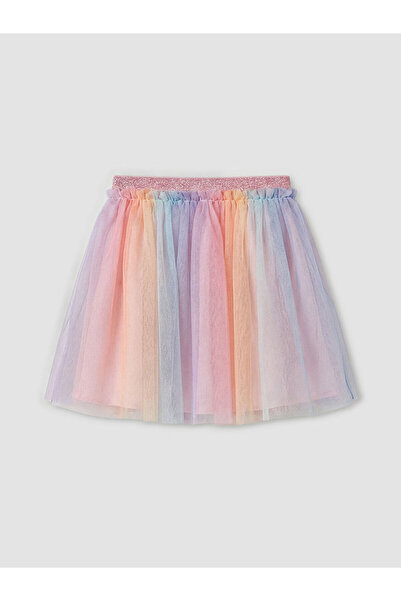 LC Waikiki Özmarka Fusta pentru fete cu talie elastică, sezon nou tul