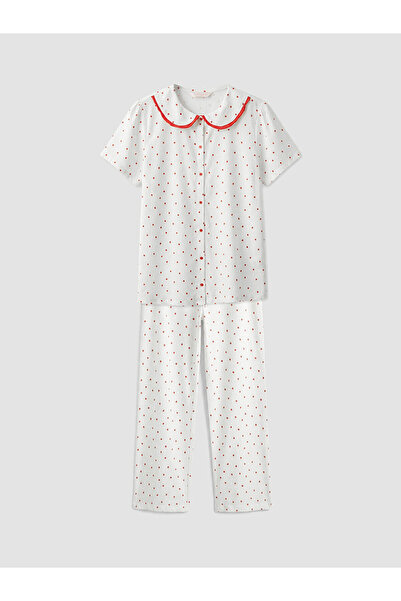 LC Waikiki Özmarka Noul sezon guler tip Peter Pan Set de pijamale de maternit...