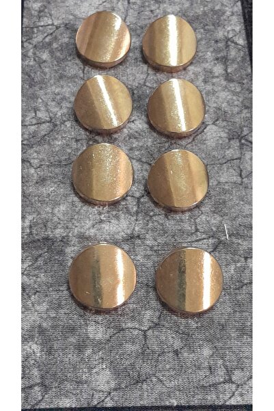 ILCARE Gold Plated Metal Button 25 Size 16 mm 8 Pieces