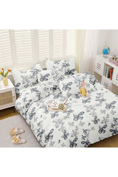 OEMN Set in de pat din bumbac satinat cu 4 piese