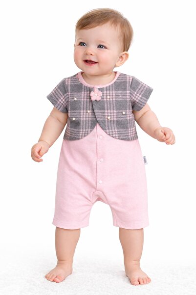 Chicsy Baby Baby Girl Plaid Bow Dress 100% Cotton Piece Long Sleeve Baby Dress
