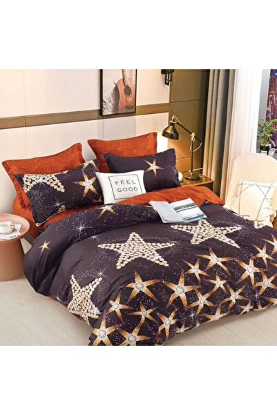 OEMN 4 Pieces Satin Cotton Bed Linen Set