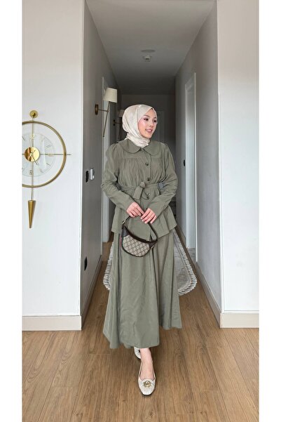 TrendParis Retro Collar Belted Double Suit