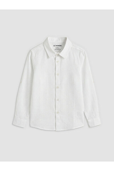 LC Waikiki YK PLUS LCW Παιδικό μακρυμάνικο πουκάμισο ποπλίνας για αγόρια