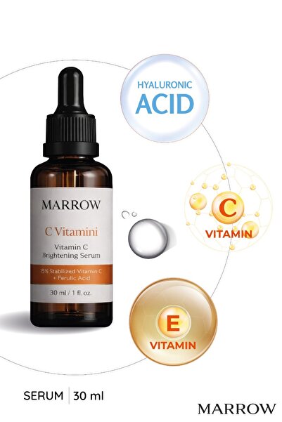 E Vitamini ve Hyaluronik Asit İçeren Yoğun Nemlendirici Antioksidan Yüz Serumu 30 ml
