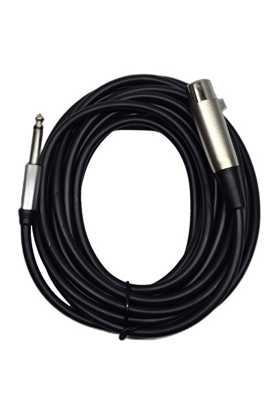 chester 5 Metre 6.35 mm to XLR Dişi Ses Kablosu - Çivi Jak to XLR Konnektör M...