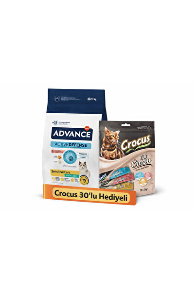 Advance Sensitive Sterilised Somonlu Kısırlaştırılmış Kedi Maması 10 KG crocu...