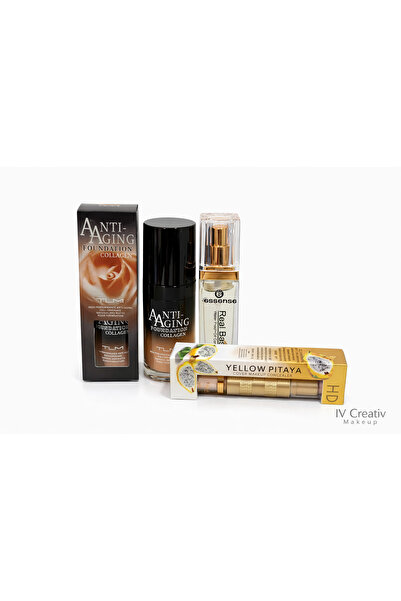 TLM Set Machiaj – Fond de Ten Anti-Aging Collagen + Bază Essence Real Base + ...