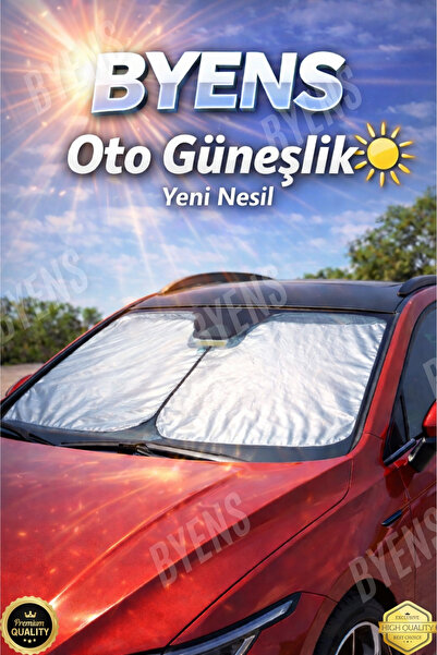 BYENS Araba Ön Cam Güneşlik Araba Cam Güneşliği Otomobil Güneşlikleri Araç Gölgelik Oto İçi Katlanır Kare