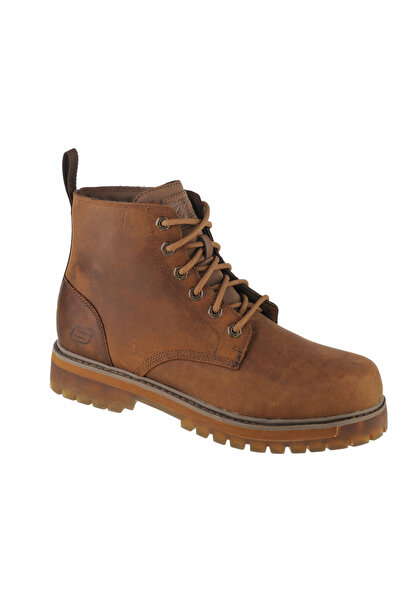 SKECHERS Ghete de drumeție din piele pentru bărbați, maro, mărimea 41.5
