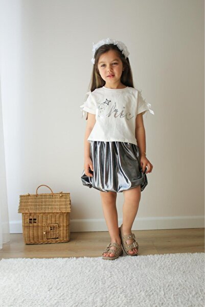 NURTOPU Girl's Set, Top and Bottom Set, Summer Short Sleeve, Cotton Fabric, S...