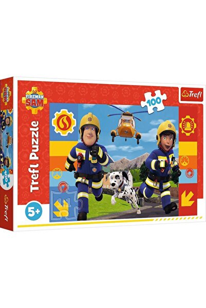 Trefl Puzzle din 100 piese - Pompierul Sam ajuta mereu