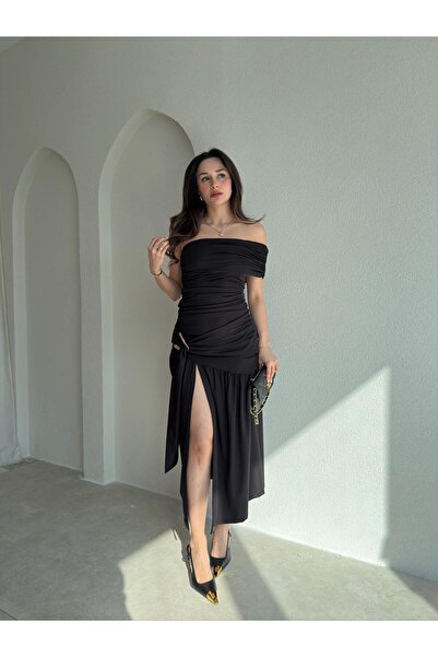 Mooi Butik Galler Midi Dress 9000 - Black