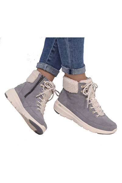SKECHERS On-the-Go Glacial Winter Ankle Boots Women Grey EU 38.5