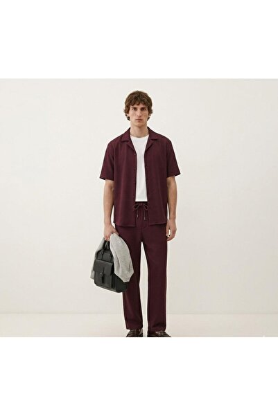 Weyeze Men's Crepe Short Sleeve Shirt & Pants Set Summer Casual Fit 2-Piece B...