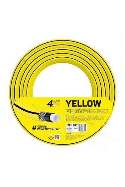 Cellfast Furtun gradina, Yellow, 4 straturi, 1/2'', 20 m