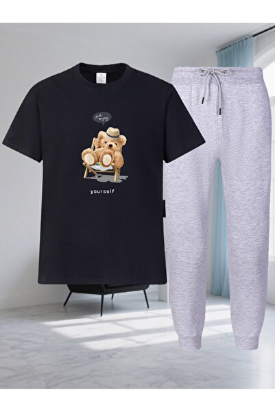 LAVİTTA Enjoy Printed sweatpants and t-shirt - Jogger Pants t-shirt bottom to...