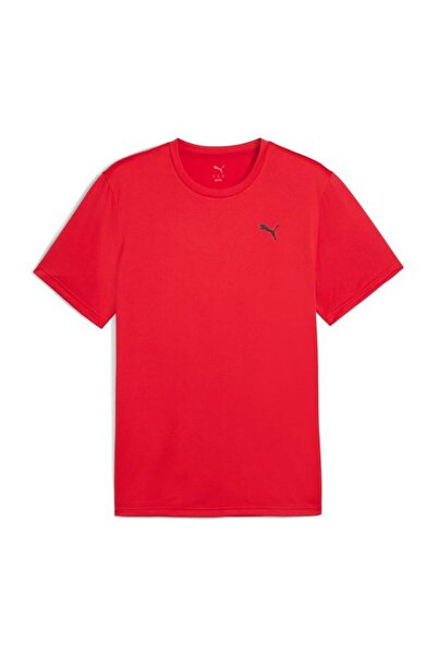 Puma Tricou roșu pentru bărbați Tad Essential Solid Cat